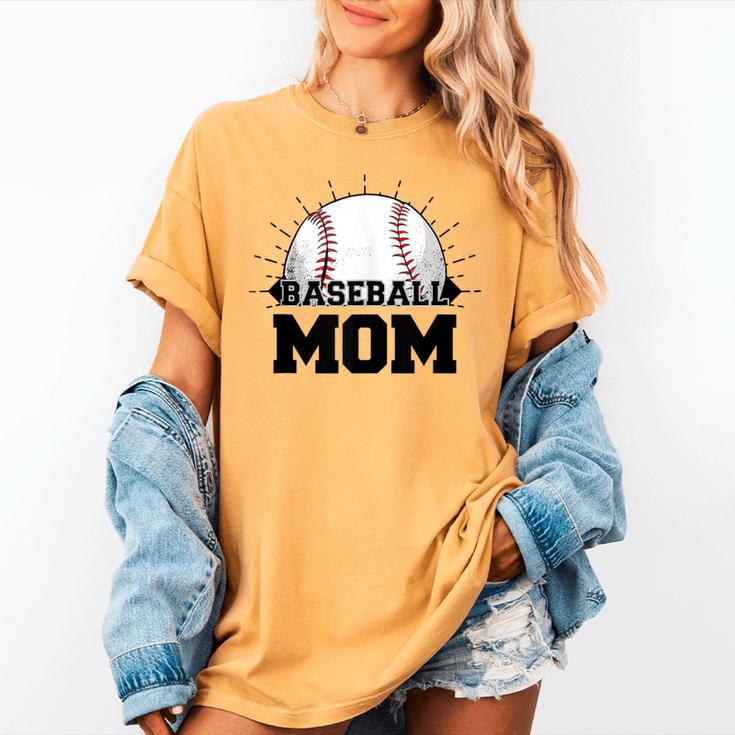 American Flag Patriotic Game Day Baseball Mom Women's Comfort Colors T-Shirt American Flag Patriotic Game Day Baseball Mom Women's Comfort Colors T-Shirt