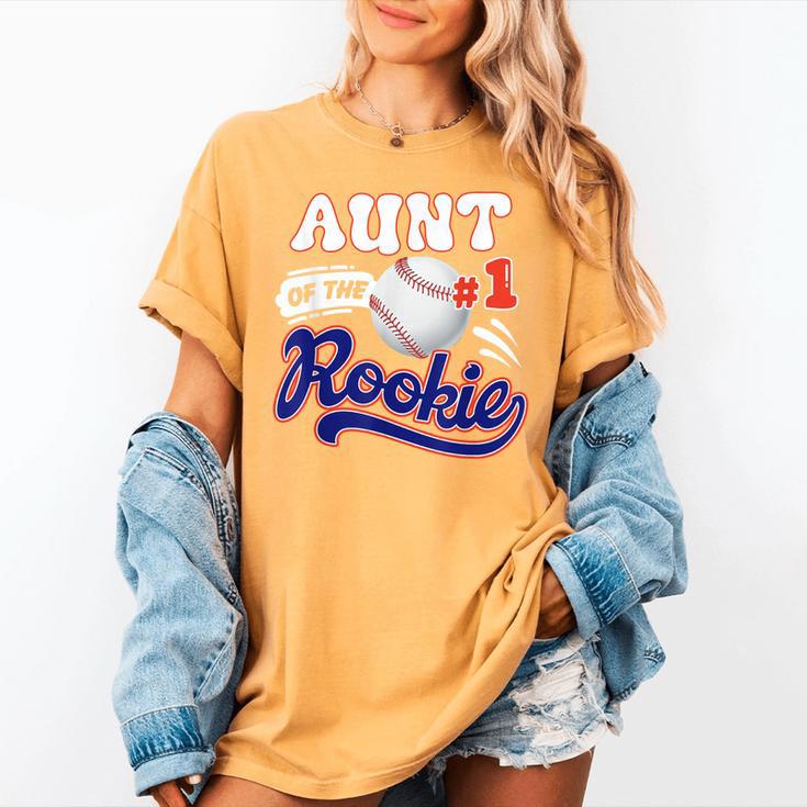 Aunt Rookie Of Year 1st Birthday Baseball Theme Matching Women's Comfort Colors T-Shirt Aunt Rookie Of Year 1st Birthday Baseball Theme Matching Women's Comfort Colors T-Shirt
