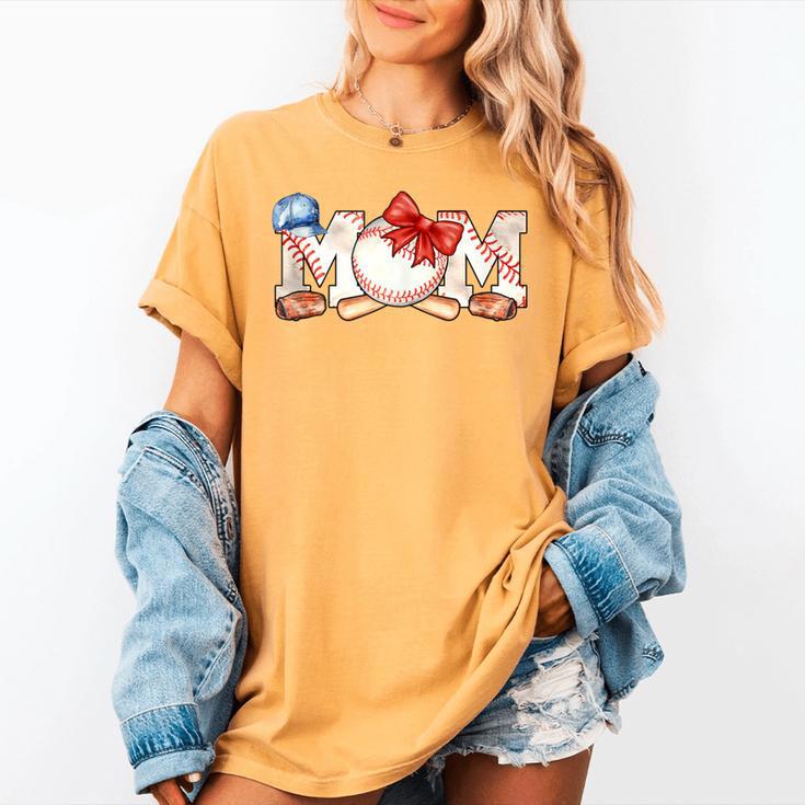Ball Mom Bow Tie Baseball Mom Women's Comfort Colors T-Shirt Ball Mom Bow Tie Baseball Mom Women's Comfort Colors T-Shirt
