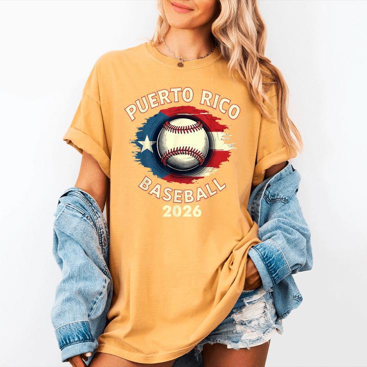 Baseball 2026 Puerto Rico Island Pride Sports Theme Women's Comfort Colors T-Shirt