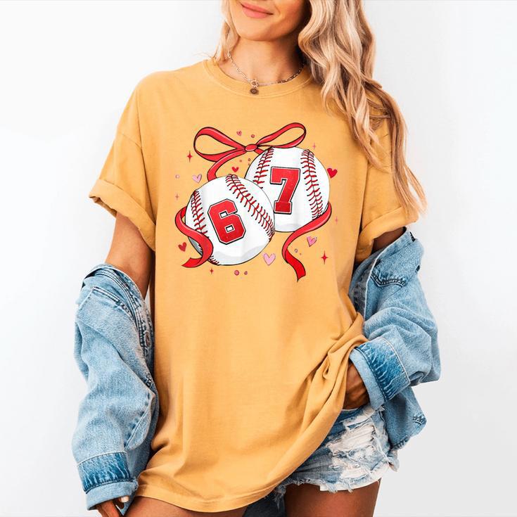 Baseball 67 Six Seven Gen Alpha Meme Valentine's Day Women's Comfort Colors T-Shirt Baseball 67 Six Seven Gen Alpha Meme Valentine's Day Women's Comfort Colors T-Shirt