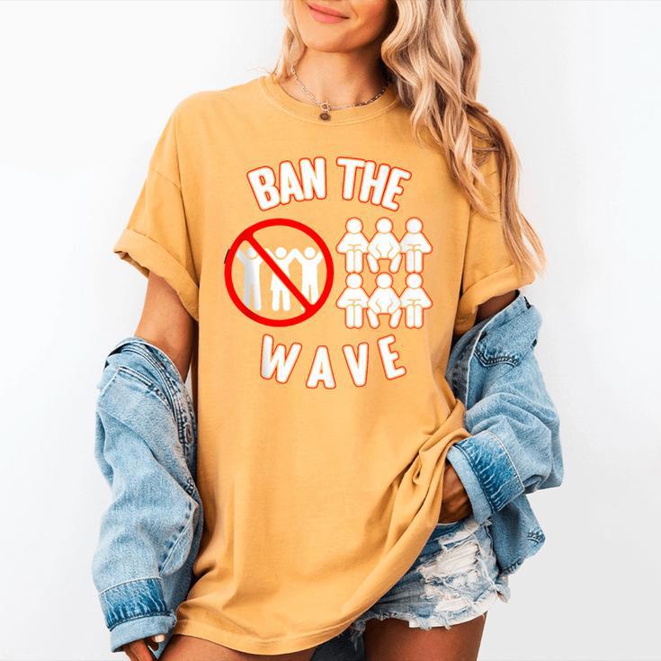 Baseball Ban The Wave Baseball Mom Player Coach Fan Women's Comfort Colors T-Shirt