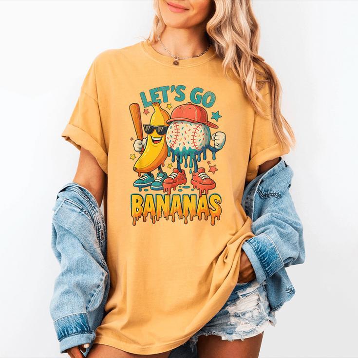 Baseball Banana Sports Drip Art For Kids Women's Comfort Colors T-Shirt Baseball Banana Sports Drip Art For Kids Women's Comfort Colors T-Shirt
