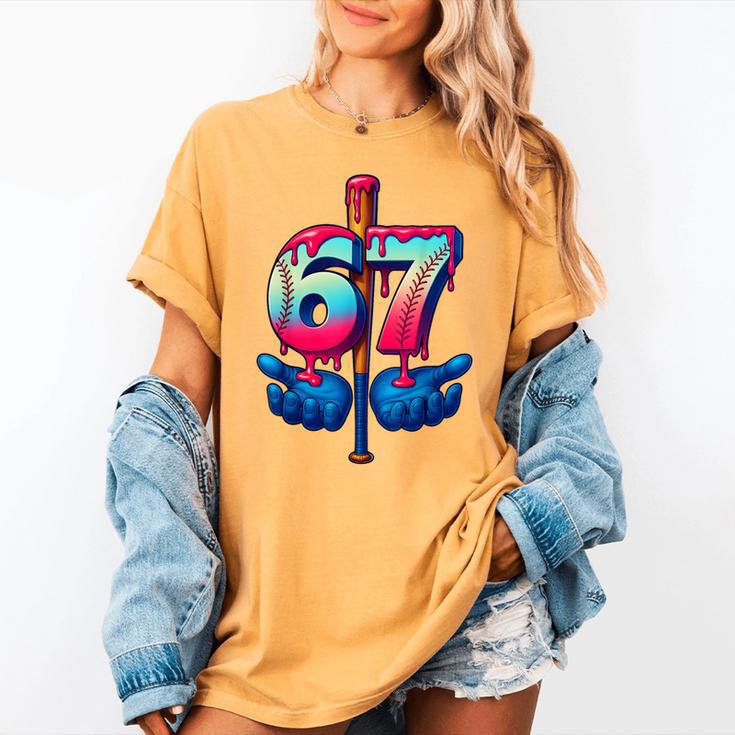 Baseball Bat Hands Drip 67 Six Seven Gen Alpha Slang Meme Women's Comfort Colors T-Shirt Baseball Bat Hands Drip 67 Six Seven Gen Alpha Slang Meme Women's Comfort Colors T-Shirt