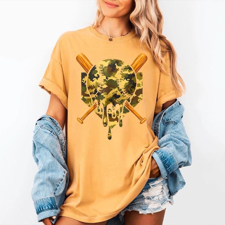 Baseball Camo Boys Ice Cream Youth Baseball Women's Comfort Colors T-Shirt Baseball Camo Boys Ice Cream Youth Baseball Women's Comfort Colors T-Shirt
