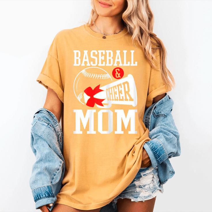 Baseball Cheer Mom Cheerleading Cheerleader Baseball Mom Women's Comfort Colors T-Shirt
