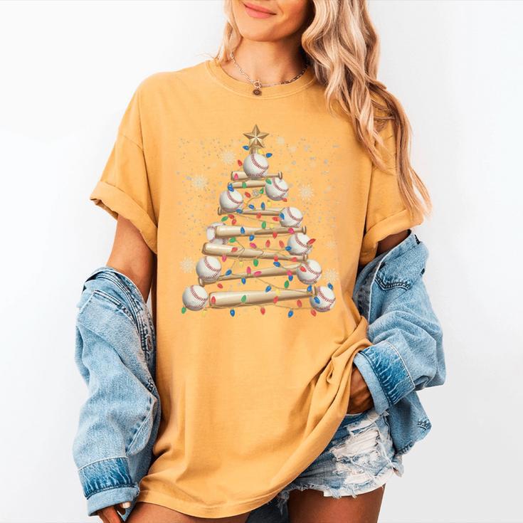 Baseball Christmas Tree Light Xmas Tees Boys Kids Men Women's Comfort Colors T-Shirt Baseball Christmas Tree Light Xmas Tees Boys Kids Men Women's Comfort Colors T-Shirt