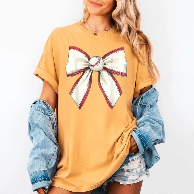 Baseball Coquette Bow Cute Baseball Game Women's Comfort Colors T-Shirt Baseball Coquette Bow Cute Baseball Game Women's Comfort Colors T-Shirt