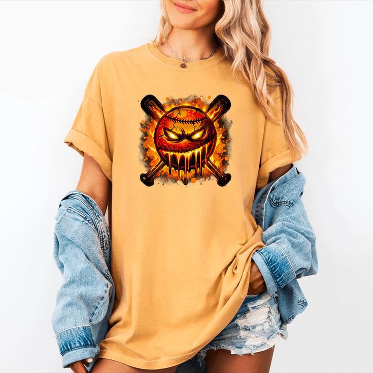 Baseball Drip Angry Lava Slime Ball Graphic Women's Comfort Colors T-Shirt Baseball Drip Angry Lava Slime Ball Graphic Women's Comfort Colors T-Shirt