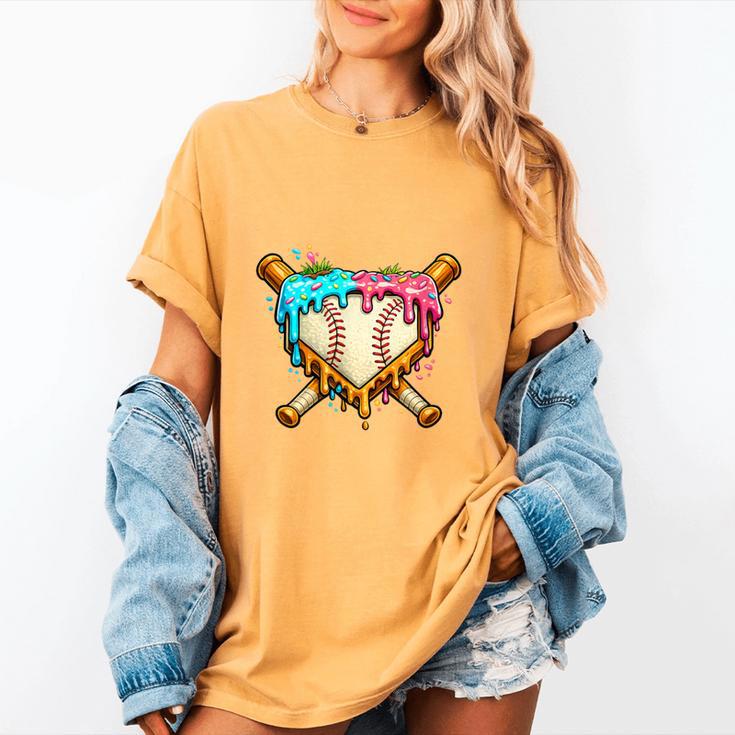 Baseball Drip For Boys Ice Cream Dripping Baseball Sport Women's Comfort Colors T-Shirt Baseball Drip For Boys Ice Cream Dripping Baseball Sport Women's Comfort Colors T-Shirt