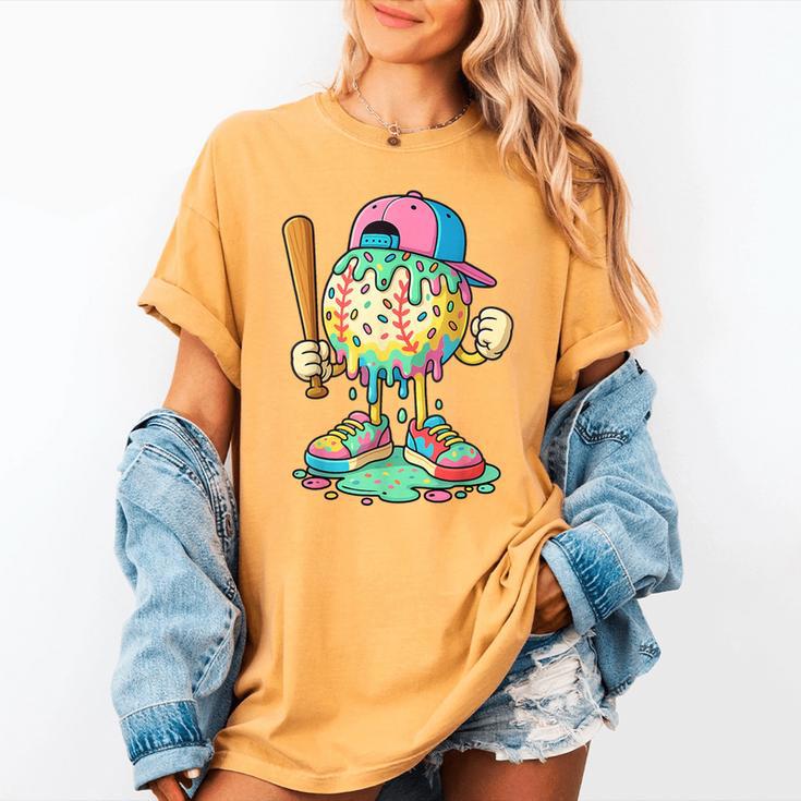 Baseball Drip For Boys Ice Cream Drip Baseball Sport Women's Comfort Colors T-Shirt Baseball Drip For Boys Ice Cream Drip Baseball Sport Women's Comfort Colors T-Shirt