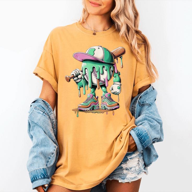 Baseball Drip For Boys Ice Cream Drip Baseball Women's Comfort Colors T-Shirt