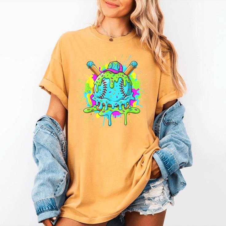 Baseball Drip For Boys Ice Cream Drip Youth Boys Baseball Women's Comfort Colors T-Shirt Baseball Drip For Boys Ice Cream Drip Youth Boys Baseball Women's Comfort Colors T-Shirt