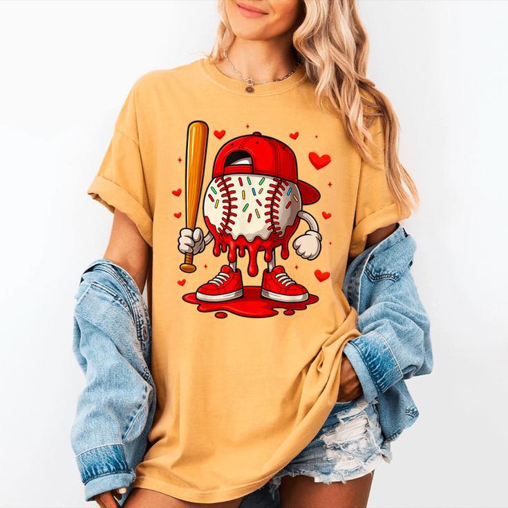 Baseball Drip Ice Cream Apparel Boys Kids Valentines Day Women's Comfort Colors T-Shirt Baseball Drip Ice Cream Apparel Boys Kids Valentines Day Women's Comfort Colors T-Shirt