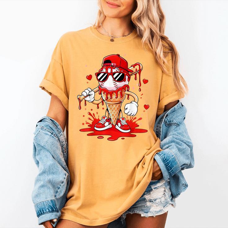 Baseball Drip Ice Cream Apparel Youth Boys Valentines Women's Comfort Colors T-Shirt