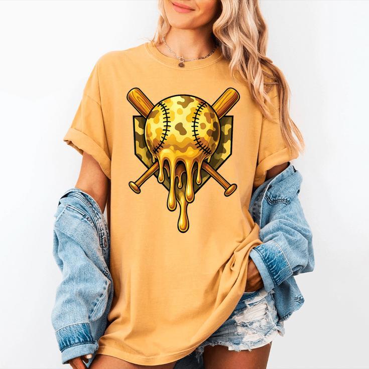 Baseball Drip Ice Cream Camo Cool Women's Comfort Colors T-Shirt