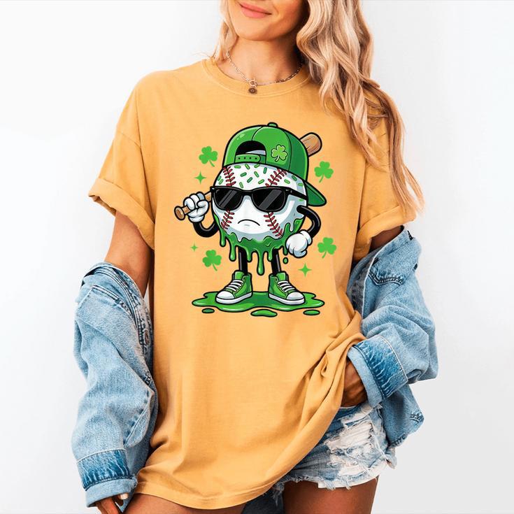 Baseball Drip Ice Cream Shamrock Kids Boy St Patrick’s Day Women's Comfort Colors T-Shirt Baseball Drip Ice Cream Shamrock Kids Boy St Patrick’s Day Women's Comfort Colors T-Shirt