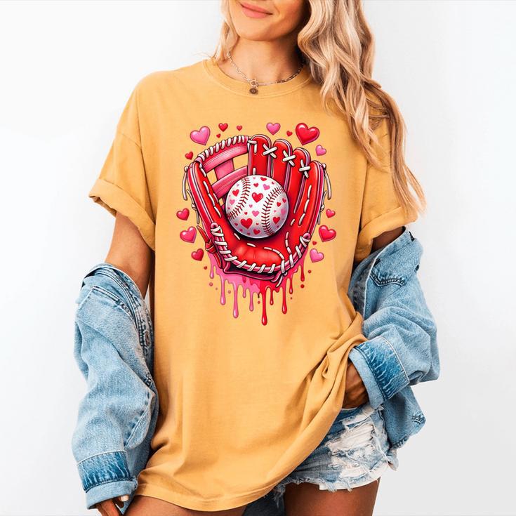 Baseball Drip Ice Cream Sprinkles Valentines Day Baseball Women's Comfort Colors T-Shirt Baseball Drip Ice Cream Sprinkles Valentines Day Baseball Women's Comfort Colors T-Shirt