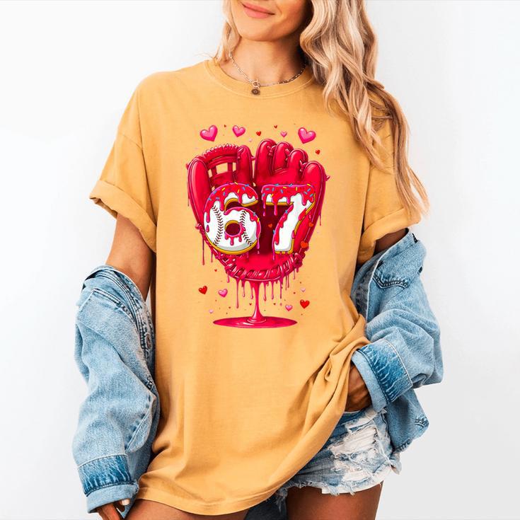 Baseball Drip Ice Cream Valentine Youth Boys Girls Sport Women's Comfort Colors T-Shirt Baseball Drip Ice Cream Valentine Youth Boys Girls Sport Women's Comfort Colors T-Shirt