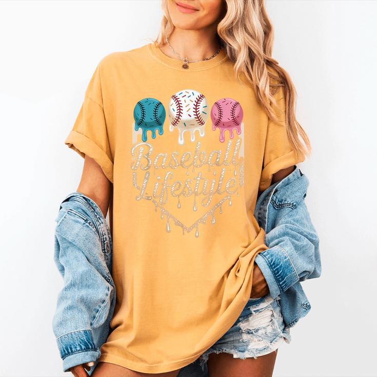 Baseball Drip Icecream Women's Comfort Colors T-Shirt Baseball Drip Icecream Women's Comfort Colors T-Shirt