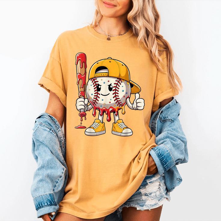 Baseball Drip Baseball Life Style 101 Apparel Youth Women's Comfort Colors T-Shirt Baseball Drip Baseball Life Style 101 Apparel Youth Women's Comfort Colors T-Shirt