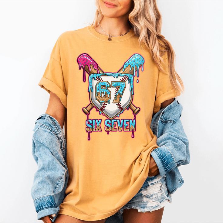 Baseball Drip Number 67 Player 6-7 Six Seven Meme Gen Alpha Women's Comfort Colors T-Shirt Baseball Drip Number 67 Player 6-7 Six Seven Meme Gen Alpha Women's Comfort Colors T-Shirt
