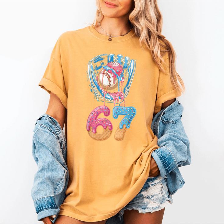 Baseball Drip Number 67 Player 67th Birthday Ice Cream 67 Women's Comfort Colors T-Shirt Baseball Drip Number 67 Player 67th Birthday Ice Cream 67 Women's Comfort Colors T-Shirt