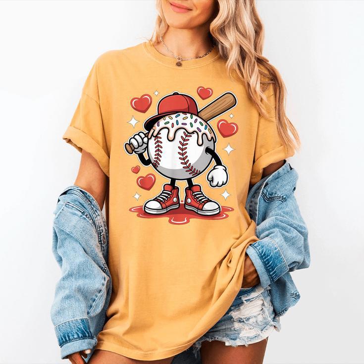 Baseball Drip Valentine Boys Women Men Hearts Sport Love Women's Comfort Colors T-Shirt Baseball Drip Valentine Boys Women Men Hearts Sport Love Women's Comfort Colors T-Shirt