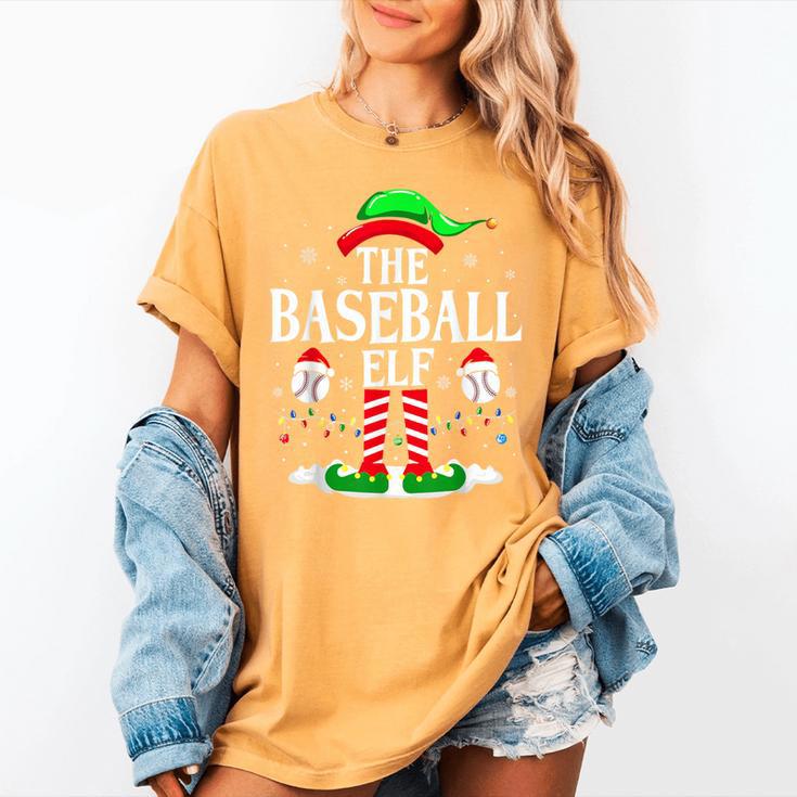 The Baseball Elf Christmas Sport Lovers Xmas Elf Women's Comfort Colors T-Shirt The Baseball Elf Christmas Sport Lovers Xmas Elf Women's Comfort Colors T-Shirt