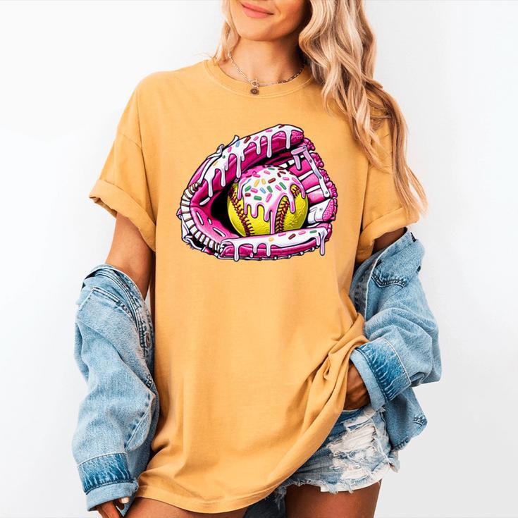 Baseball Glove Drip Shirt Ice Cream Dripping Girls Pocket Premium Women's Comfort Colors T-Shirt Baseball Glove Drip Shirt Ice Cream Dripping Girls Pocket Premium Women's Comfort Colors T-Shirt