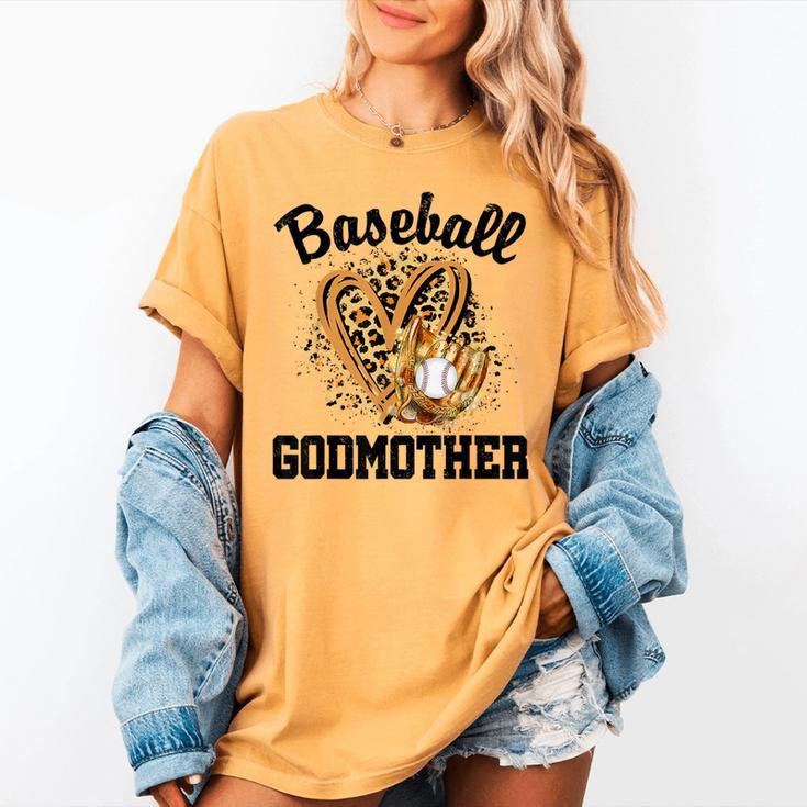 Baseball Godmother Leopard Heart Baseball Mom Game Day Women's Comfort Colors T-Shirt Baseball Godmother Leopard Heart Baseball Mom Game Day Women's Comfort Colors T-Shirt