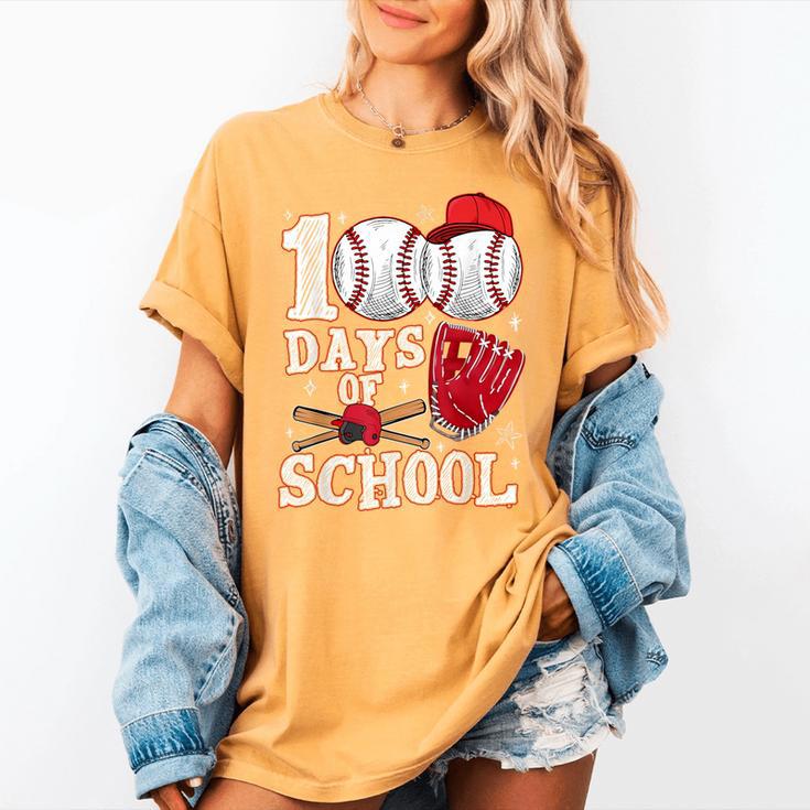 Baseball Happy 100 Days Of School Boy Girl Kid Teacher Women's Comfort Colors T-Shirt Baseball Happy 100 Days Of School Boy Girl Kid Teacher Women's Comfort Colors T-Shirt