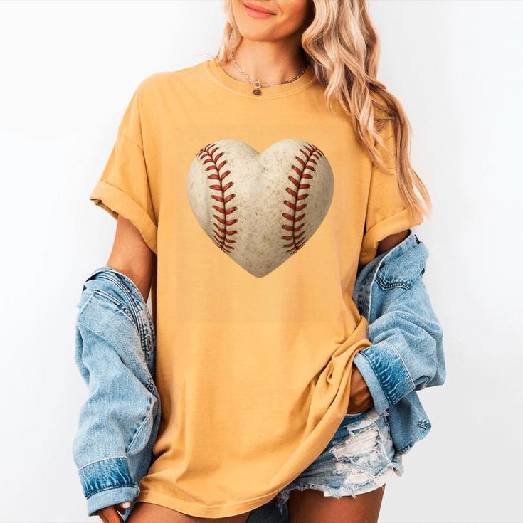 Baseball Heart Shape Valentines Day Love Boys Kids Men Women's Comfort Colors T-Shirt