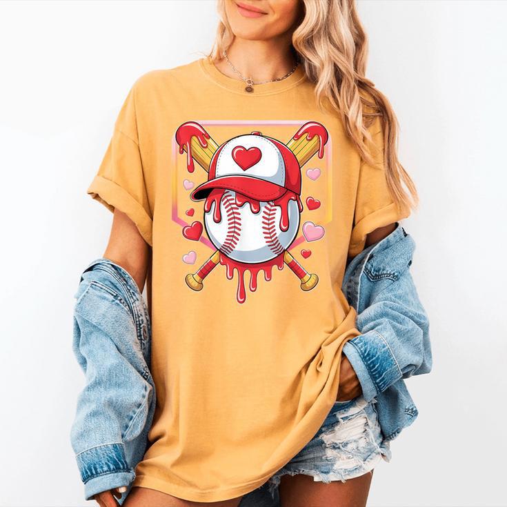 Baseball Heart Valentines Day Baseball Ice Cream Drip Boys Women's Comfort Colors T-Shirt Baseball Heart Valentines Day Baseball Ice Cream Drip Boys Women's Comfort Colors T-Shirt