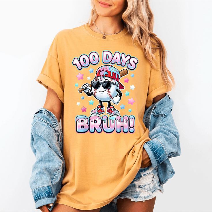 Baseball Ice Cram Drip 100 Days Of School 100th Boys Youth Women's Comfort Colors T-Shirt Baseball Ice Cram Drip 100 Days Of School 100th Boys Youth Women's Comfort Colors T-Shirt