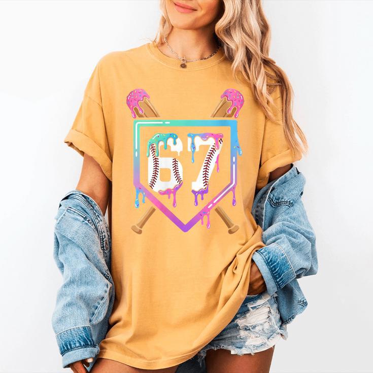 Baseball Ice Cream Drip 67 Player Dabbing Six Seven Boys Women's Comfort Colors T-Shirt Baseball Ice Cream Drip 67 Player Dabbing Six Seven Boys Women's Comfort Colors T-Shirt