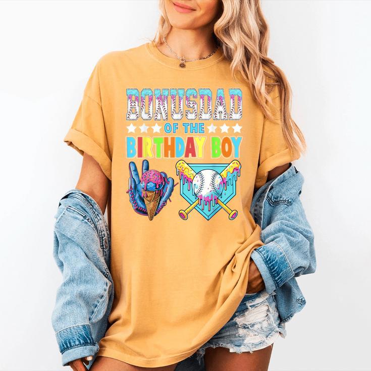 Baseball Ice Cream Drip Bonus Dad Of The Birthday Boy Women's Comfort Colors T-Shirt Baseball Ice Cream Drip Bonus Dad Of The Birthday Boy Women's Comfort Colors T-Shirt