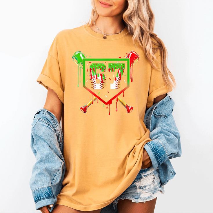 Baseball Ice Cream Drip Number 67 Player 6 7 Christmas Pjs Women's Comfort Colors T-Shirt Baseball Ice Cream Drip Number 67 Player 6 7 Christmas Pjs Women's Comfort Colors T-Shirt