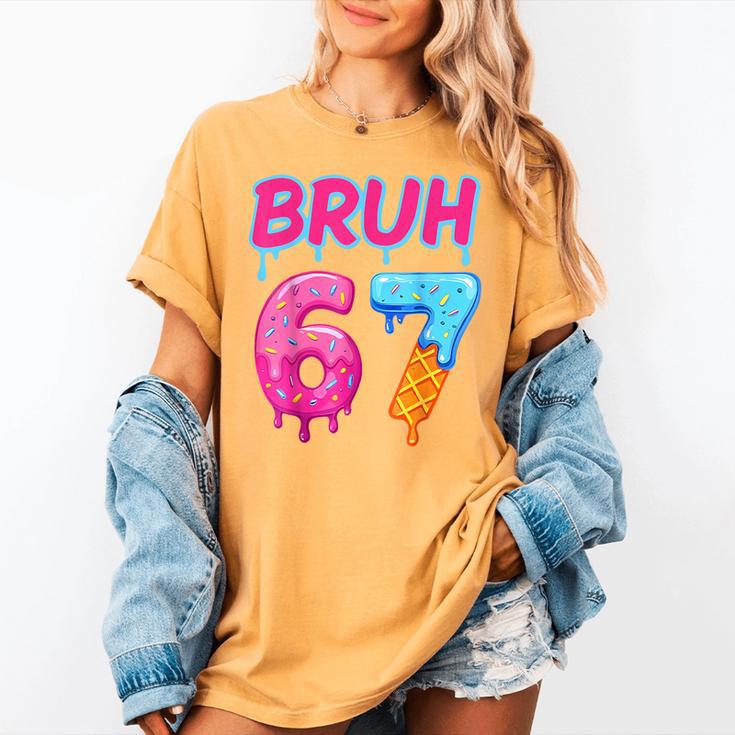 Baseball Ice Cream Drip Number 67 Player Or 67th Birthday Women's Comfort Colors T-Shirt Baseball Ice Cream Drip Number 67 Player Or 67th Birthday Women's Comfort Colors T-Shirt