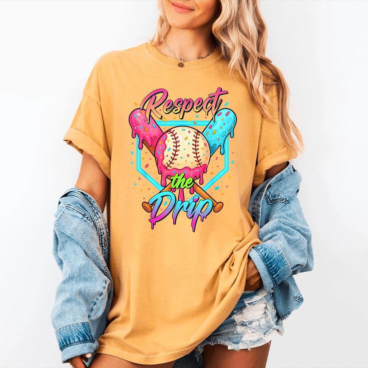 Baseball Ice Cream Drip Number 67 Player 67 Respect The Drip Women's Comfort Colors T-Shirt Baseball Ice Cream Drip Number 67 Player 67 Respect The Drip Women's Comfort Colors T-Shirt