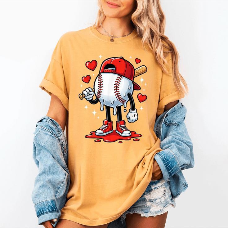 Baseball Ice Cream Drip Valentines Day Sports For Kids Boys Women's Comfort Colors T-Shirt