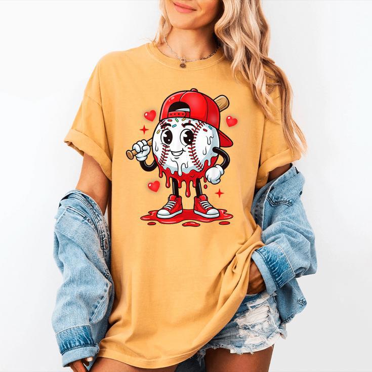 Baseball Ice Cream Valentine Dripping Game Day Men Boys Kids Women's Comfort Colors T-Shirt Baseball Ice Cream Valentine Dripping Game Day Men Boys Kids Women's Comfort Colors T-Shirt