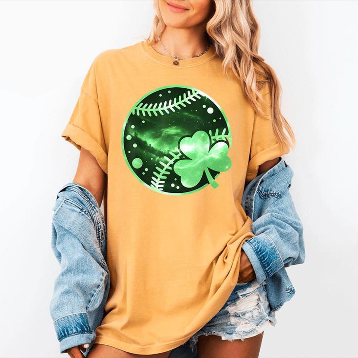 Baseball Irish Shamrock Lucky Clover St Patricks Day Boys Women's Comfort Colors T-Shirt