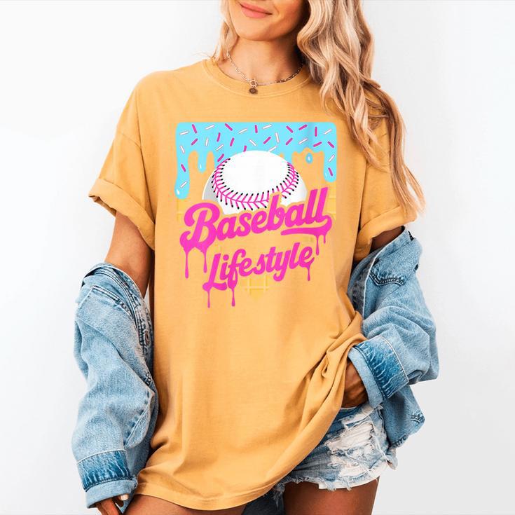 Baseball Life Lifestyle Home Plate Ice Cream Drip Men Boys Women's Comfort Colors T-Shirt Baseball Life Lifestyle Home Plate Ice Cream Drip Men Boys Women's Comfort Colors T-Shirt