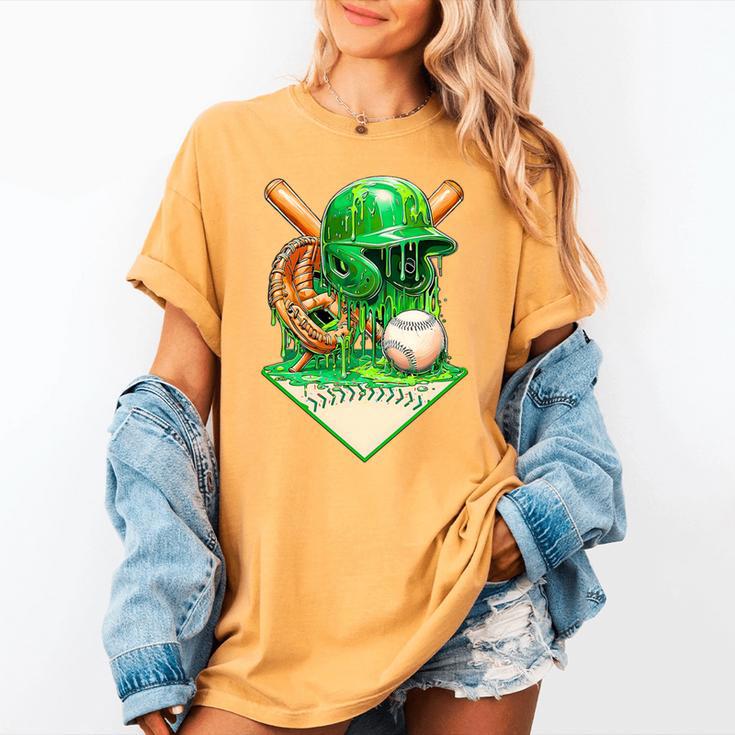 Baseball Life Style Ice Cream Drip Green Premium Tri-Blend Women's Comfort Colors T-Shirt Baseball Life Style Ice Cream Drip Green Premium Tri-Blend Women's Comfort Colors T-Shirt