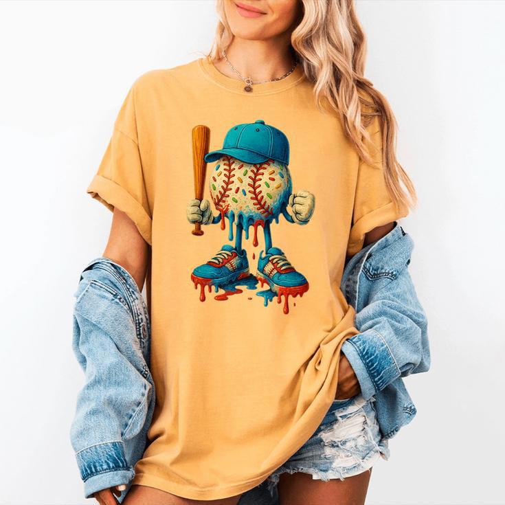 Baseball Lifestyle Youth Baseball Drip Icecream Women's Comfort Colors T-Shirt Baseball Lifestyle Youth Baseball Drip Icecream Women's Comfort Colors T-Shirt