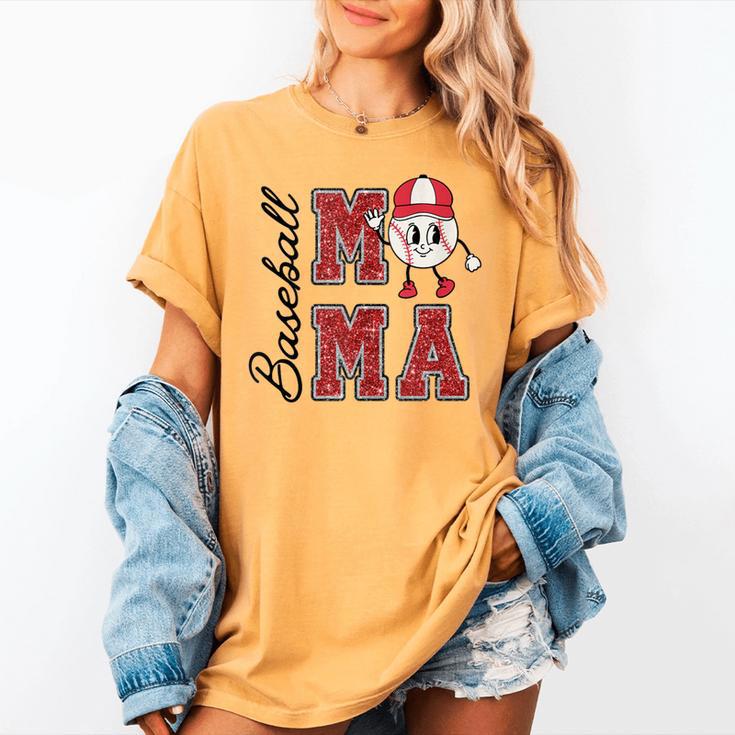 Baseball Mama Baseball Mom Game Day Senior Night Women's Comfort Colors T-Shirt Baseball Mama Baseball Mom Game Day Senior Night Women's Comfort Colors T-Shirt
