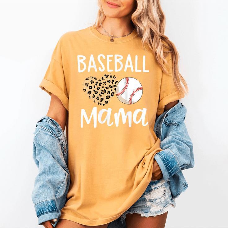 Baseball Mama For Baseball Mom Leopard Game Day Women's Comfort Colors T-Shirt Baseball Mama For Baseball Mom Leopard Game Day Women's Comfort Colors T-Shirt