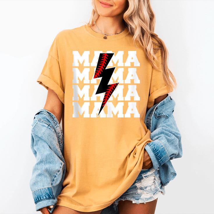 Baseball Mama Baseball Mom Women's Comfort Colors T-Shirt