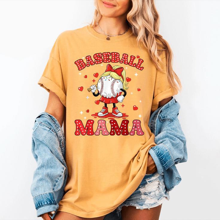 Baseball Mama Sports Mom Baseball Valentine Drip Girls Women Women's Comfort Colors T-Shirt